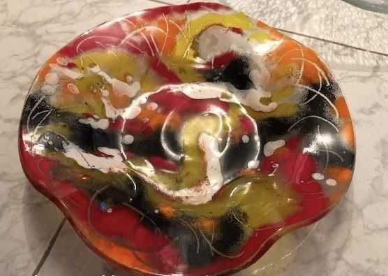Servierplatten: Vassoio in vetro artistico – Gebraucht aus Osogna von dan_8vzm