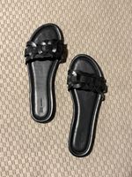 Mules en cuir H&M noir