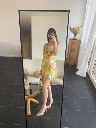 Sommerkleid butteryellow mit Gold