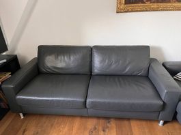 Ewald Schillig (E3) Echtleder-Sofa Set (3er + 2er)