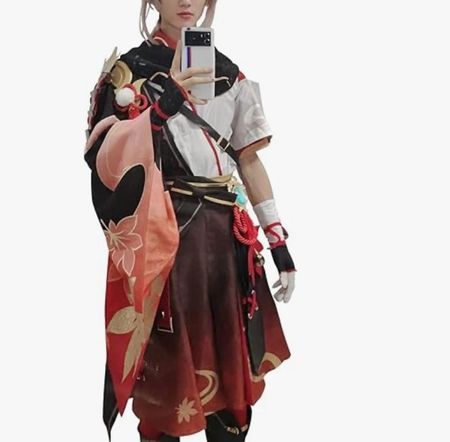 Genshin Impact Kazuha Cosplay Gr. S mit Perücke