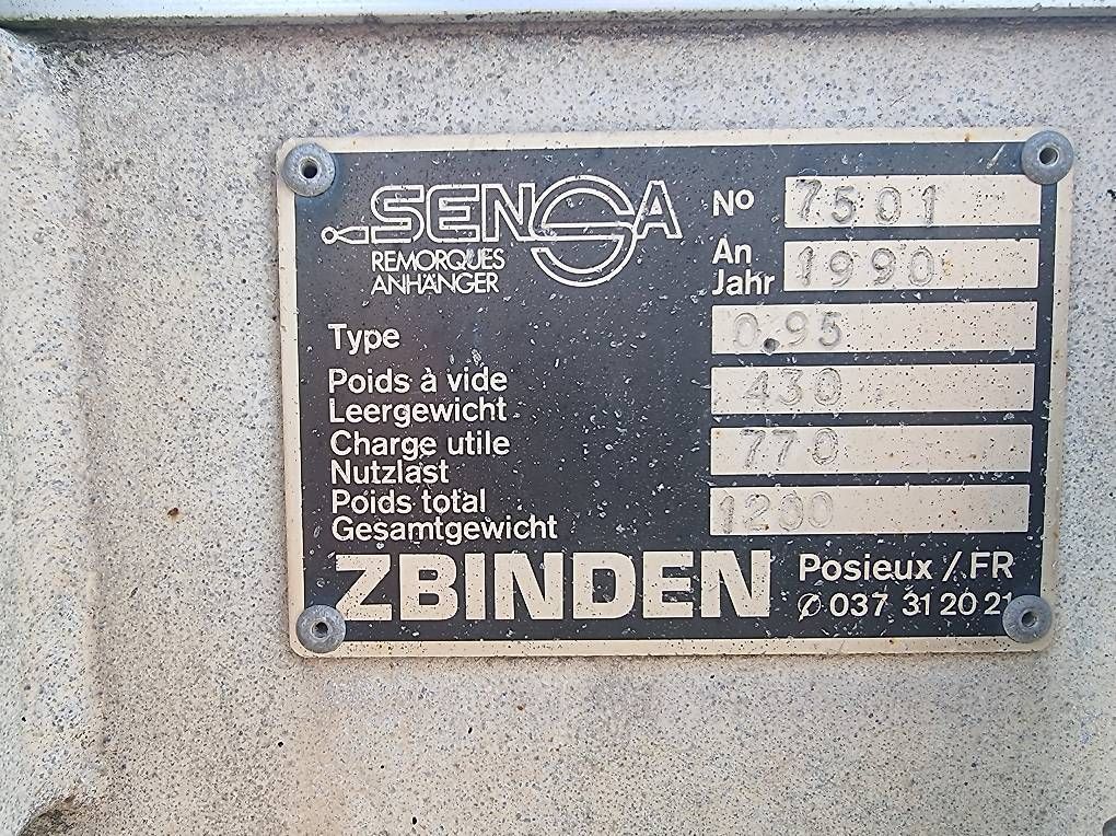 Sensi Rimorchi: Remorque avec environ 700 kg de charge utile – Usato da Saxon venduto da lelezard 2