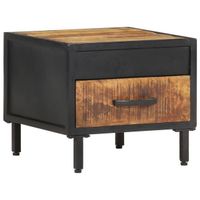 Nachttisch 40x40x35 cm Raues Mangoholz, Gratisversand