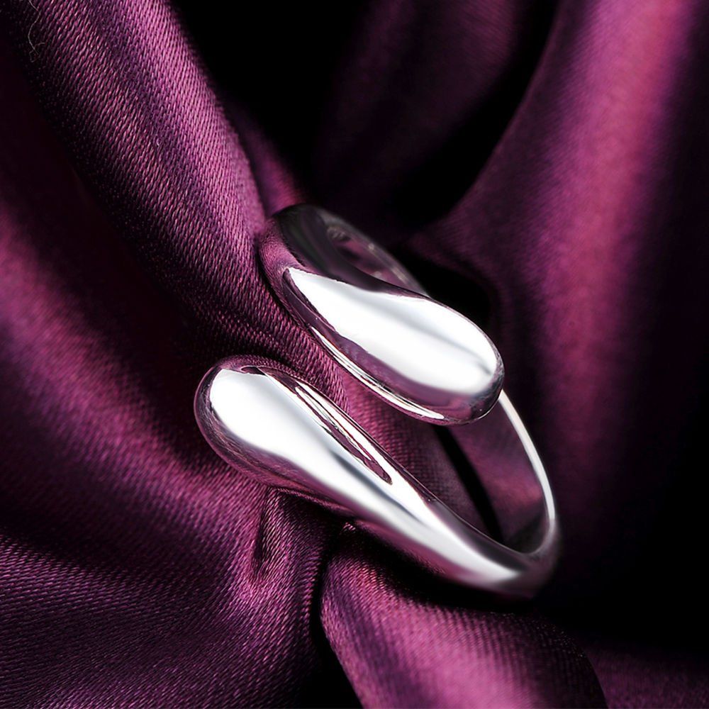 Anelli: Eleganter offener 925 versilberter Ring – Nuovo (secondo la descrizione) da Grenchen venduto da maretop