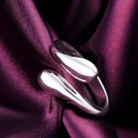 Eleganter offener 925 versilberter Ring