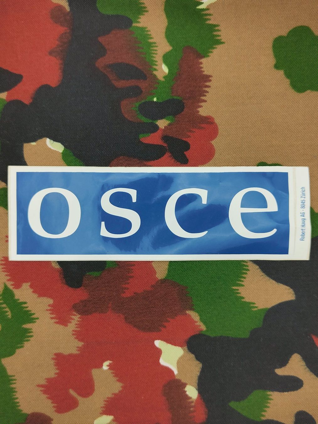 Schweizer Armee Placchette & Badge: Aufkleber OSCE, Variante 2 – Usato da Bauma venduto da SwissMilitaria