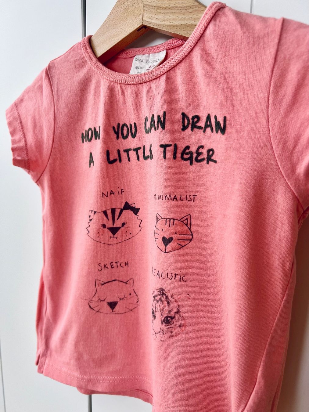 Zara Camicette, T-shirt & Top: Zara, 74, T-shirt, rosa, Tiger – Usato da Burgdorf venduto da rulan