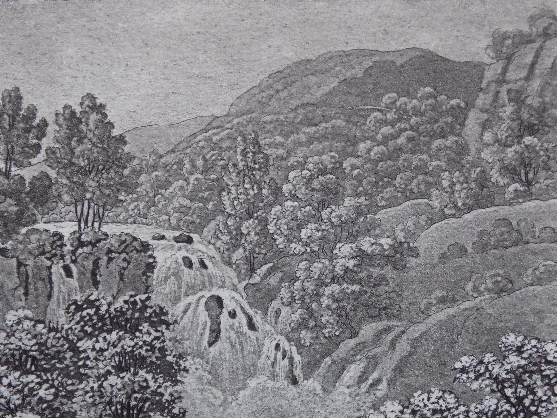 Stiche: Der Reichenbachfall Aquatinta – Gebraucht aus Risch von Rischli15 4