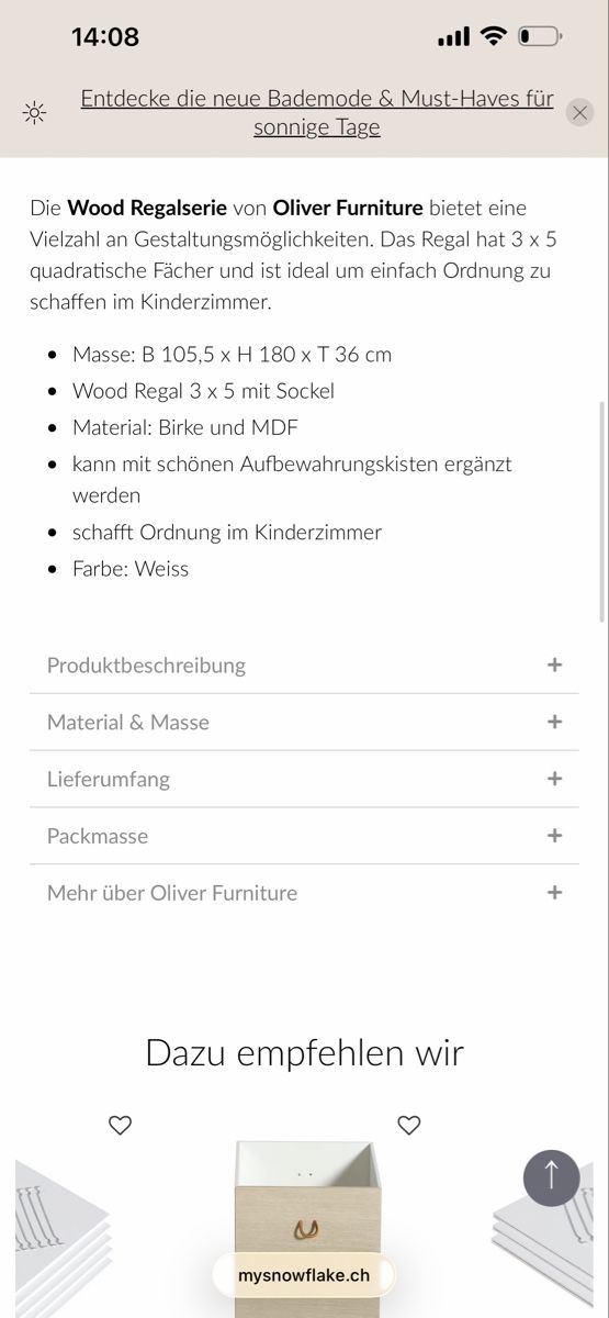 Scaffali: Oliver Furniture Regal – Usato da Thayngen venduto da SiNeEs3 5