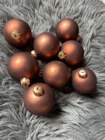 Weihnachtskugeln, 8Stk. Braun, matt
