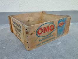 Holzkiste Kiste Seifenkiste OMO SAVONNERIE SUNLIGHT OLTEN