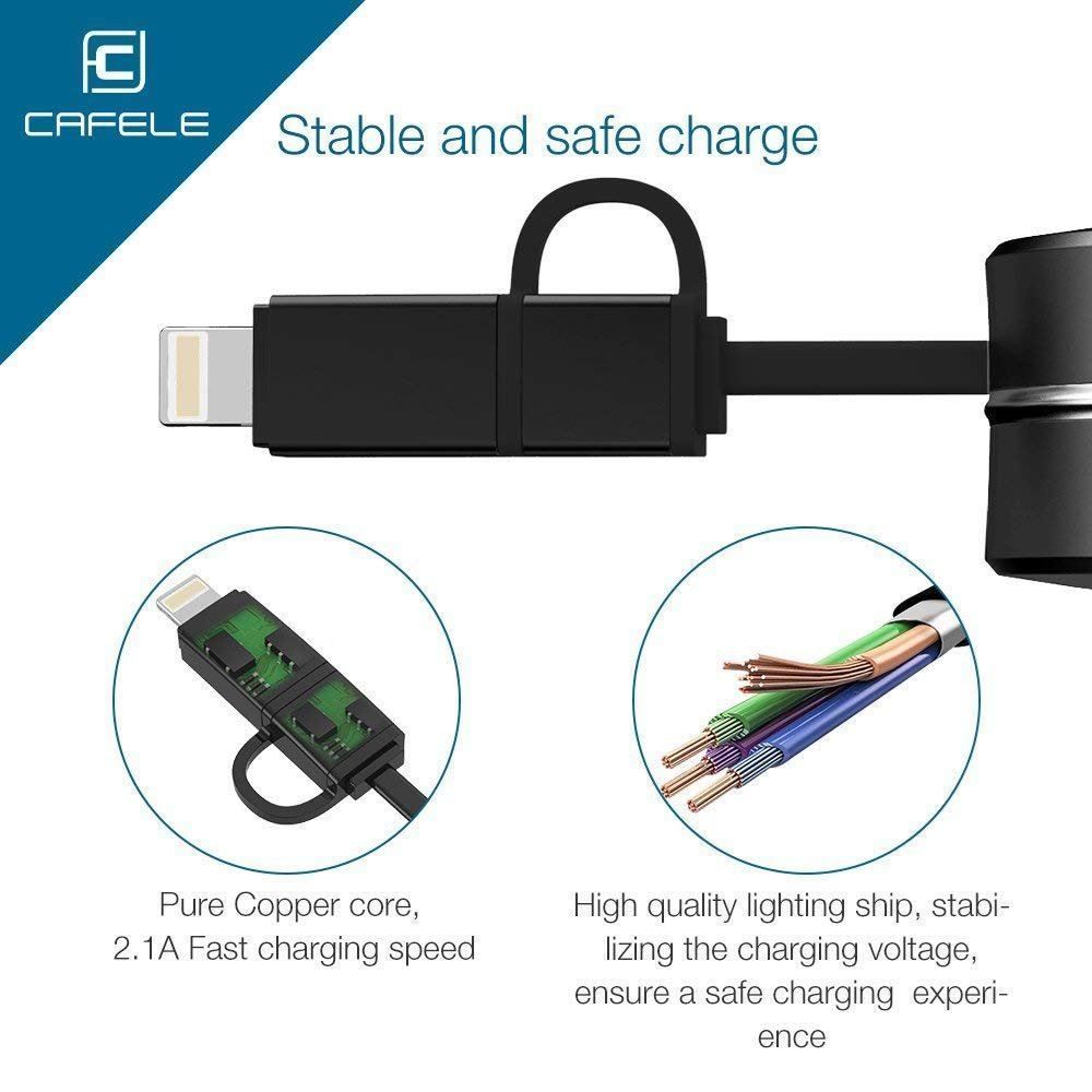 Câbles: Câble chargeur rétractable IOS&Micro USB – Neuf avec emballage d'origine à Morges par DigiAC 7