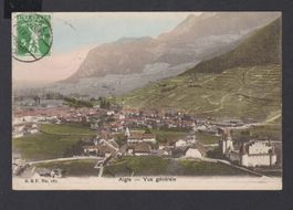 Aigle  Gesamtansicht   -   alte Ansichtskarte von 1909