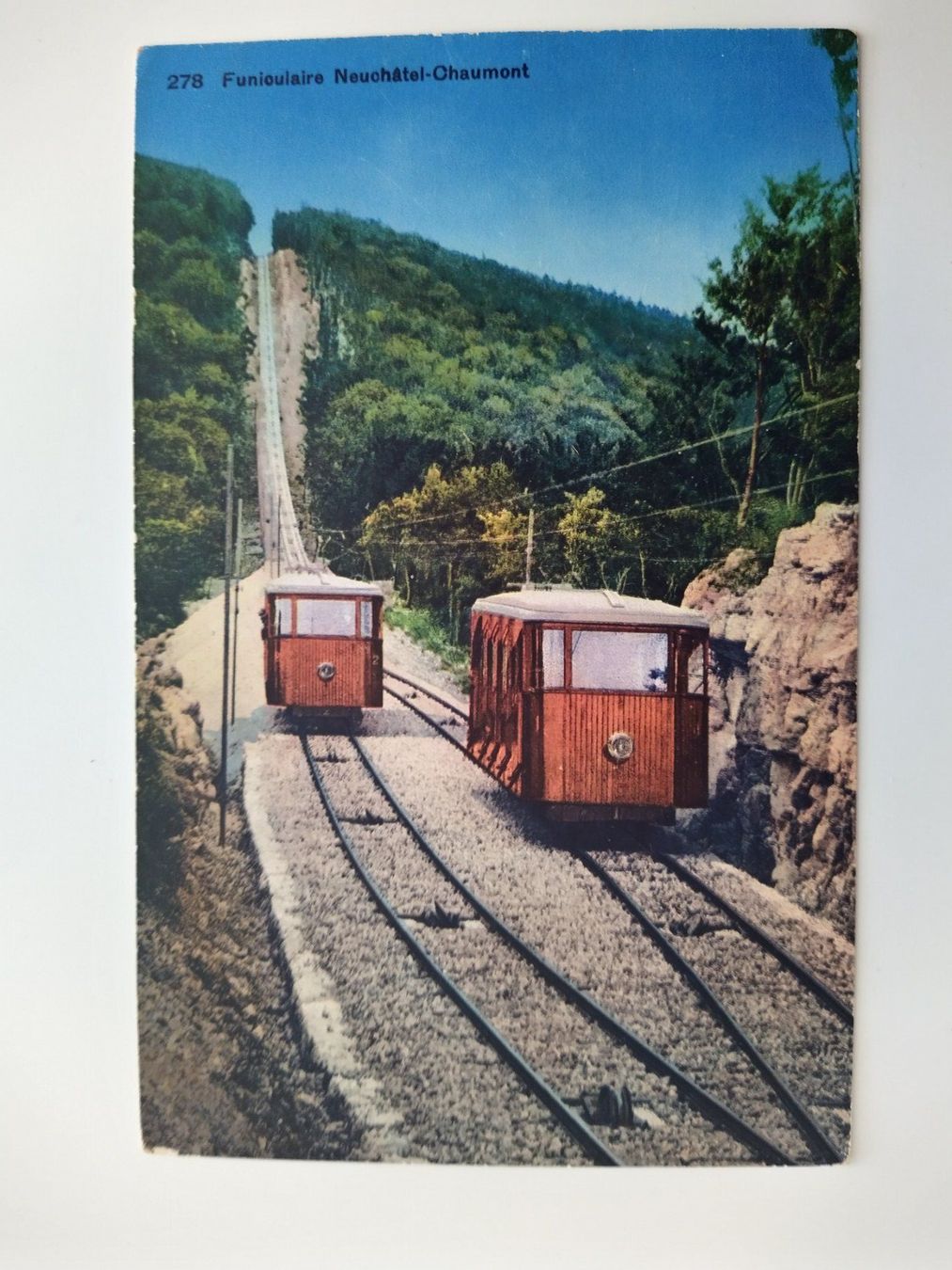 Ansichtskarten: Neuchâtel-Chaumont,2  Bahnen ca. 1910 – Gebraucht aus Ohmstal von Lebensfreude05