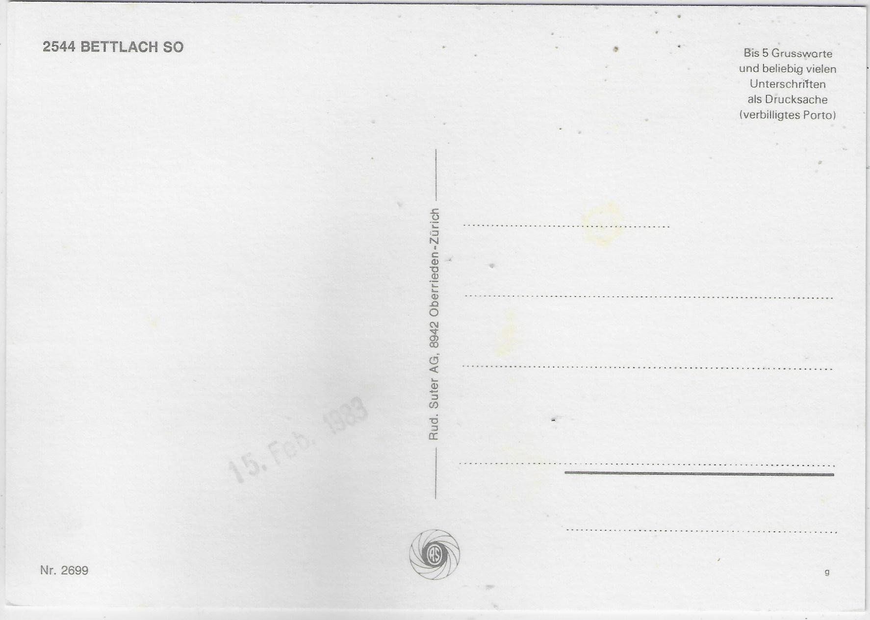Cartoline postali: Flugaufnahme Bettlach SO – Usato da Ettingen venduto da Kartenplanet 1