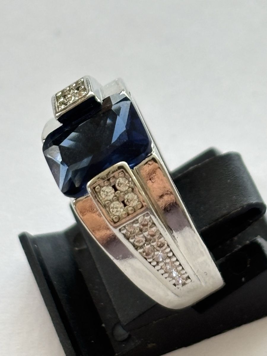 Anelli: Ring Silber 925 mit blauem Stein,Top! – Usato da Langnau am Albis venduto da flusspflege 1