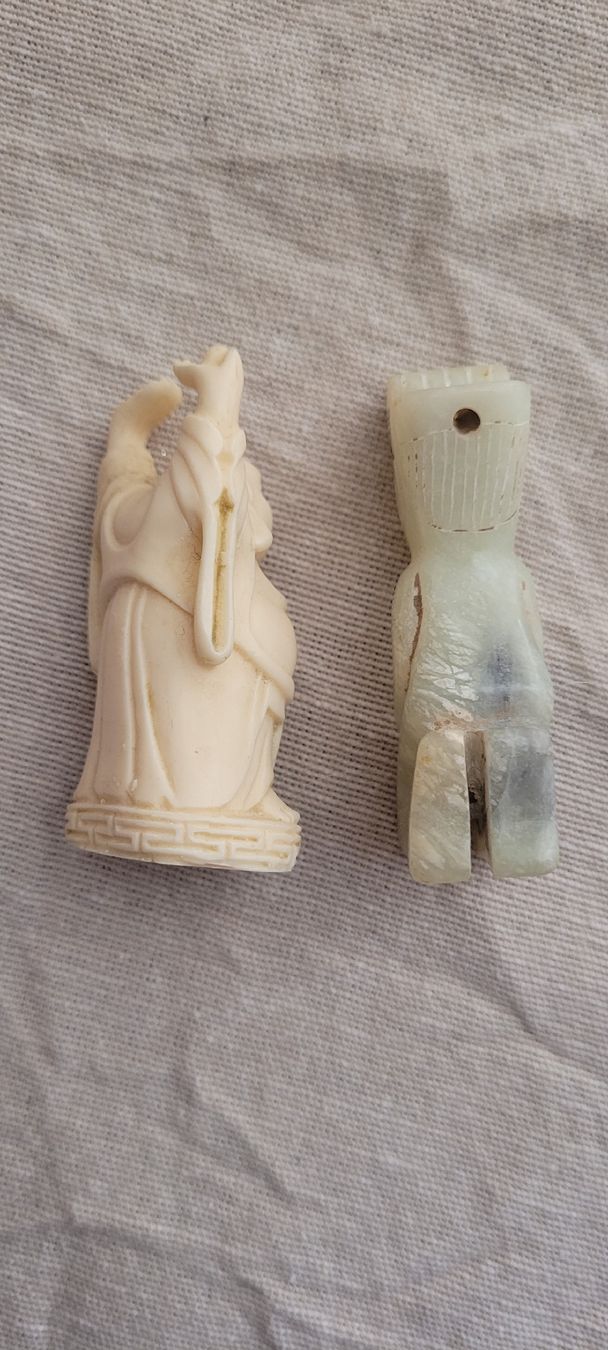 Statuette: 2 Netzuke, figurines asiatiques – Usato da Vevey venduto da lba_dd82 2