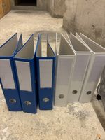 Lot de 6 classeurs à levier bleu et blanc état neuf