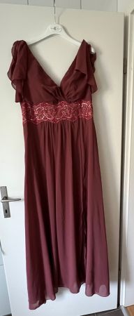 Cocktail-Kleid lang Gr. 38 altrosa
