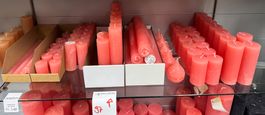 097 Posten Raureif Kerzen coppertan aus Liquidation