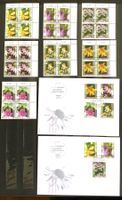 2003 Heilpflanzen  FDC + Viererblock ET mit Bogenrand