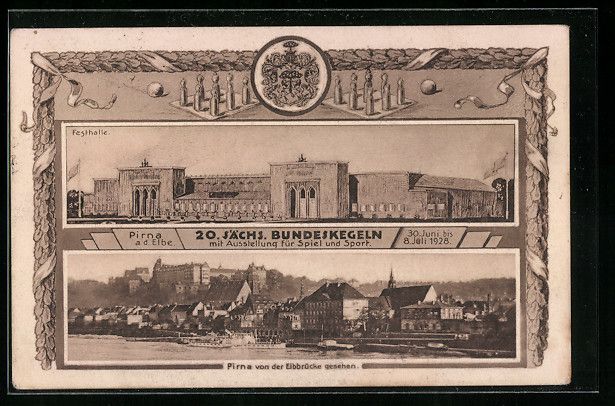 Cartoline postali: Pirna a. d. Elbe, Festpostkarte 20. Säc – Usato da Berlin venduto da bartko-reher