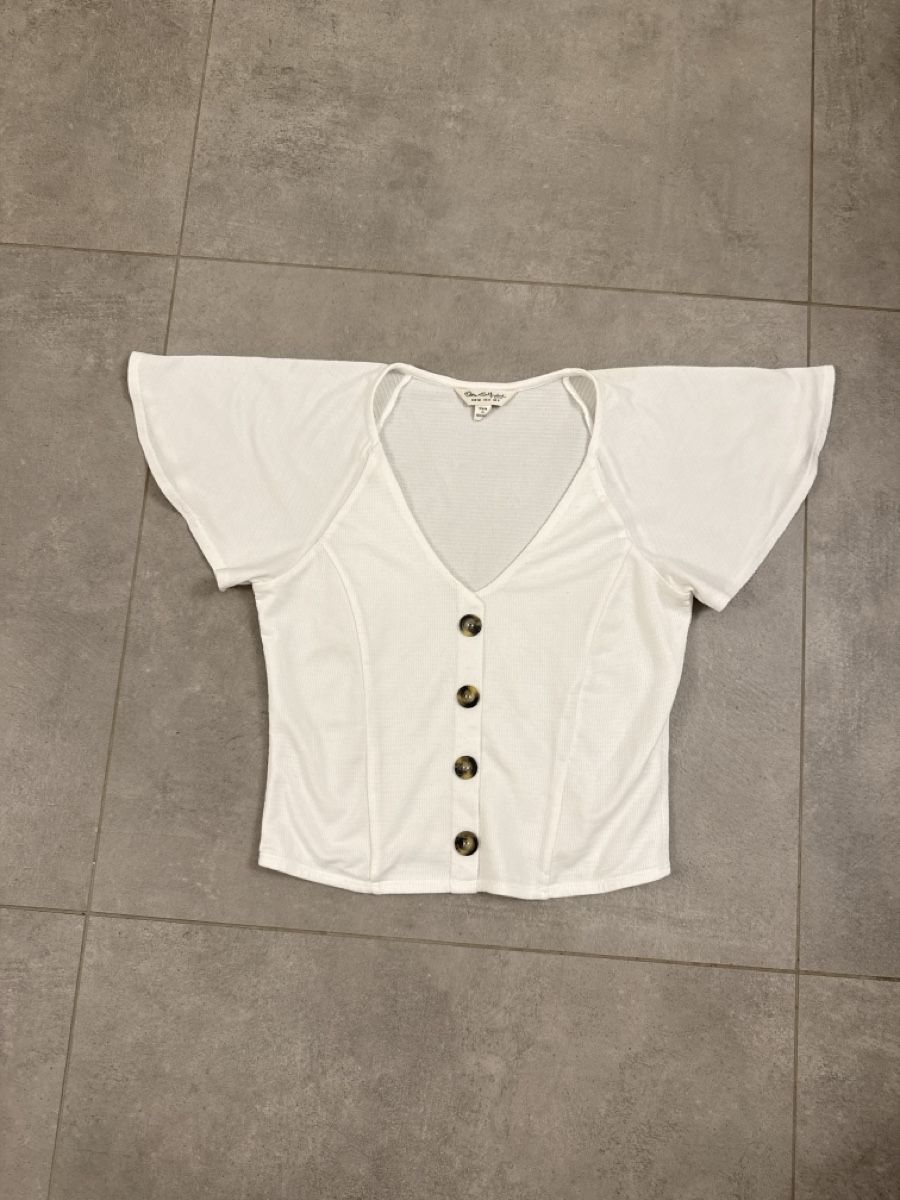 Top: Miss Selfridge Top, Gr. 36, weiss – Nuovo (secondo la descrizione) da Elsau venduto da shoppa