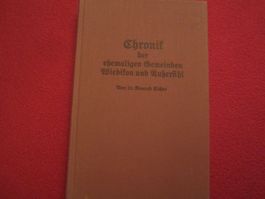 Chronik Wiedikon Auessersihl Zürich 1911(NACHDRUCK 1979 )