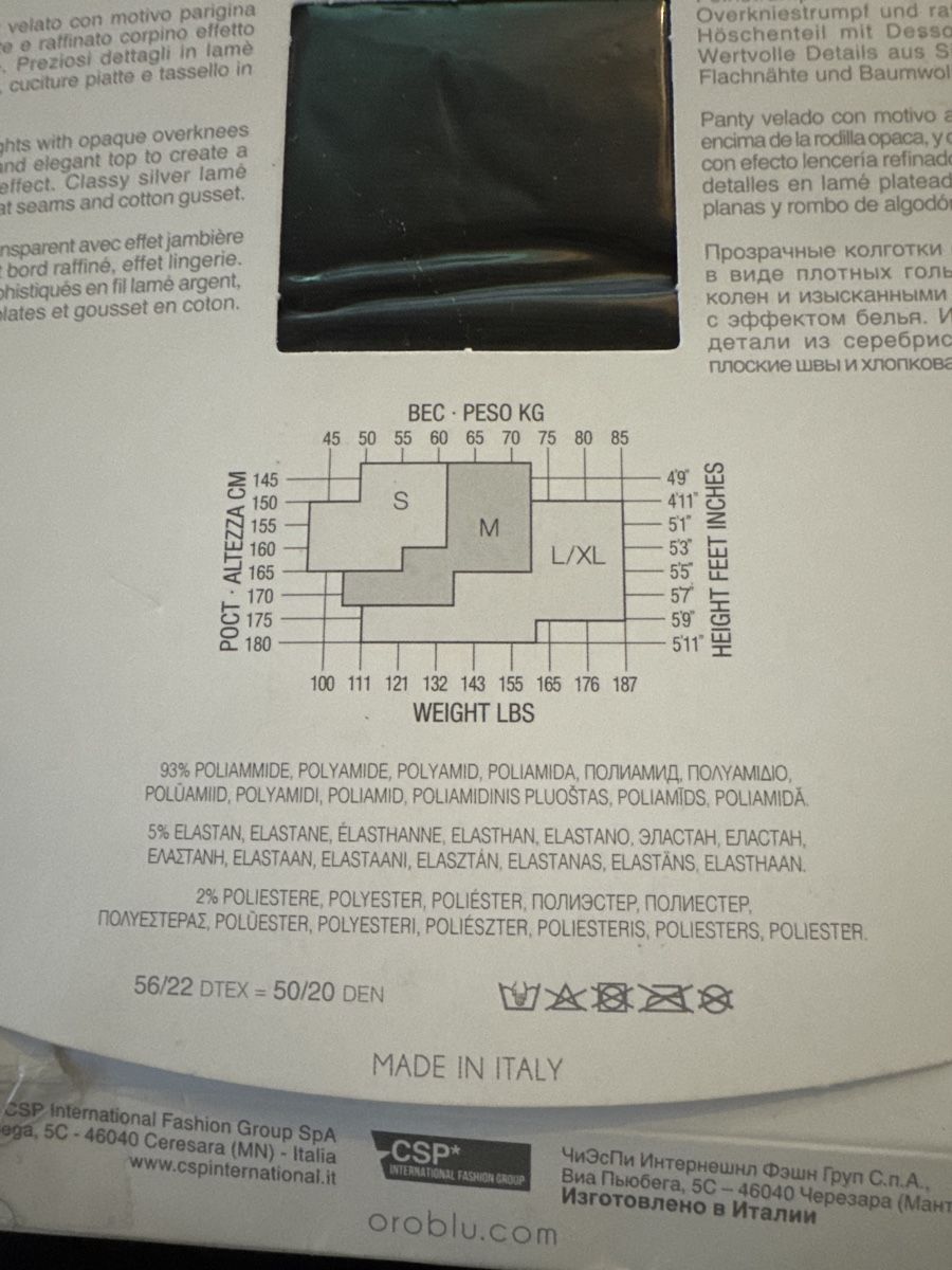 Calze & Collant: OROBLU Illusion Tights Gr. M Schwarz Neu – Nuovo e nell'imballaggio originale da Seuzach venduto da CarmelinaFerraris 4