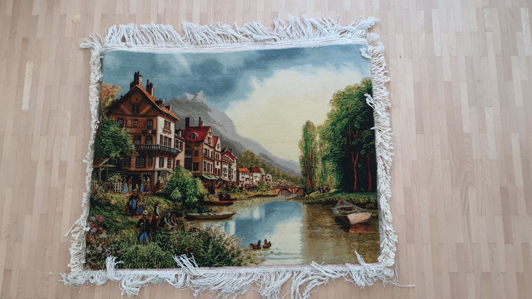 Tappeti: Wandteppich mit friedlicher Landschaft, Vintage Look – Usato da Luzern venduto da kar_nsm6