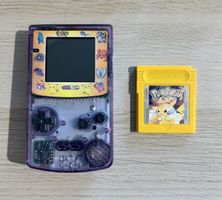 Gameboy Color Atomic Purple + Pokemon Gelb