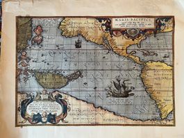 ✨ Carte Maris Pacifici - A. Ortelius (1589) - Reproduction ✨