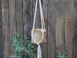 SALE! Geflochtene Halterung für Übertopf, 100 cm Länge
