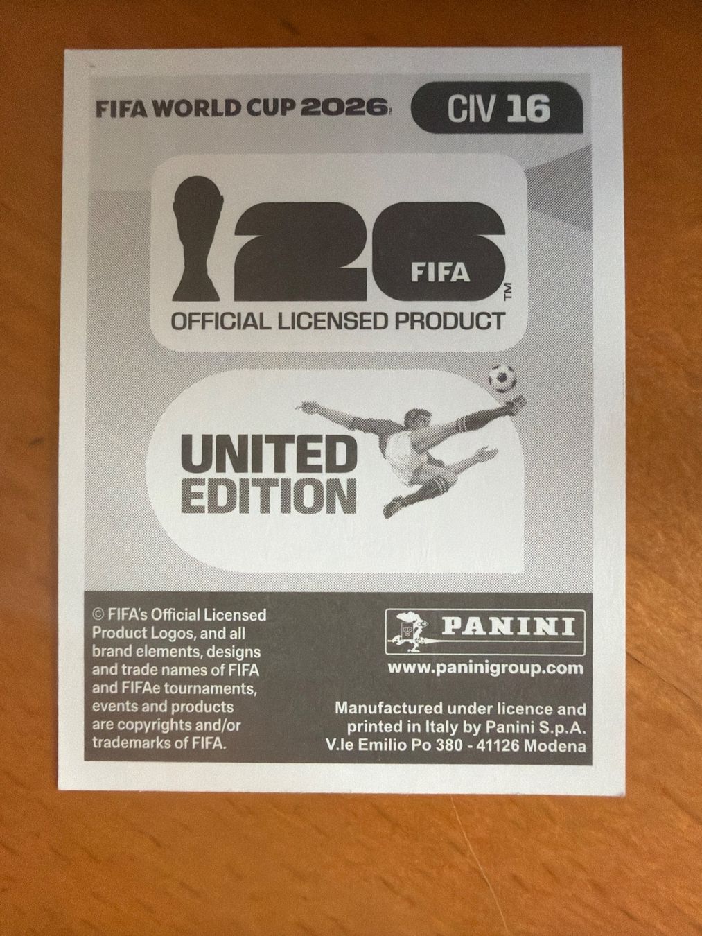 Panini Cartes à collectionner: Panini CIV16 – Neuf (Voir description) à Susten par Rechnun 1