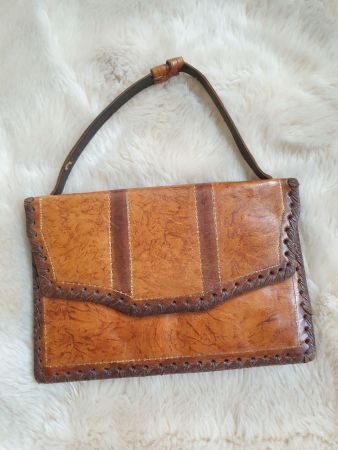 TASCHE VINTAGE LEDER LEDERTASCHE LIEBLINGSSTÜCK top clutch