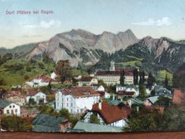 Alte Ansichtskarte: Dorf Pfäfers bei Ragaz, um 1910, Top!