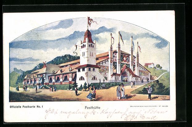 Ansichtskarten: St. Gallen, Eidg. Schützenfest 1904, Fe – Gebraucht aus Berlin von bartko-reher