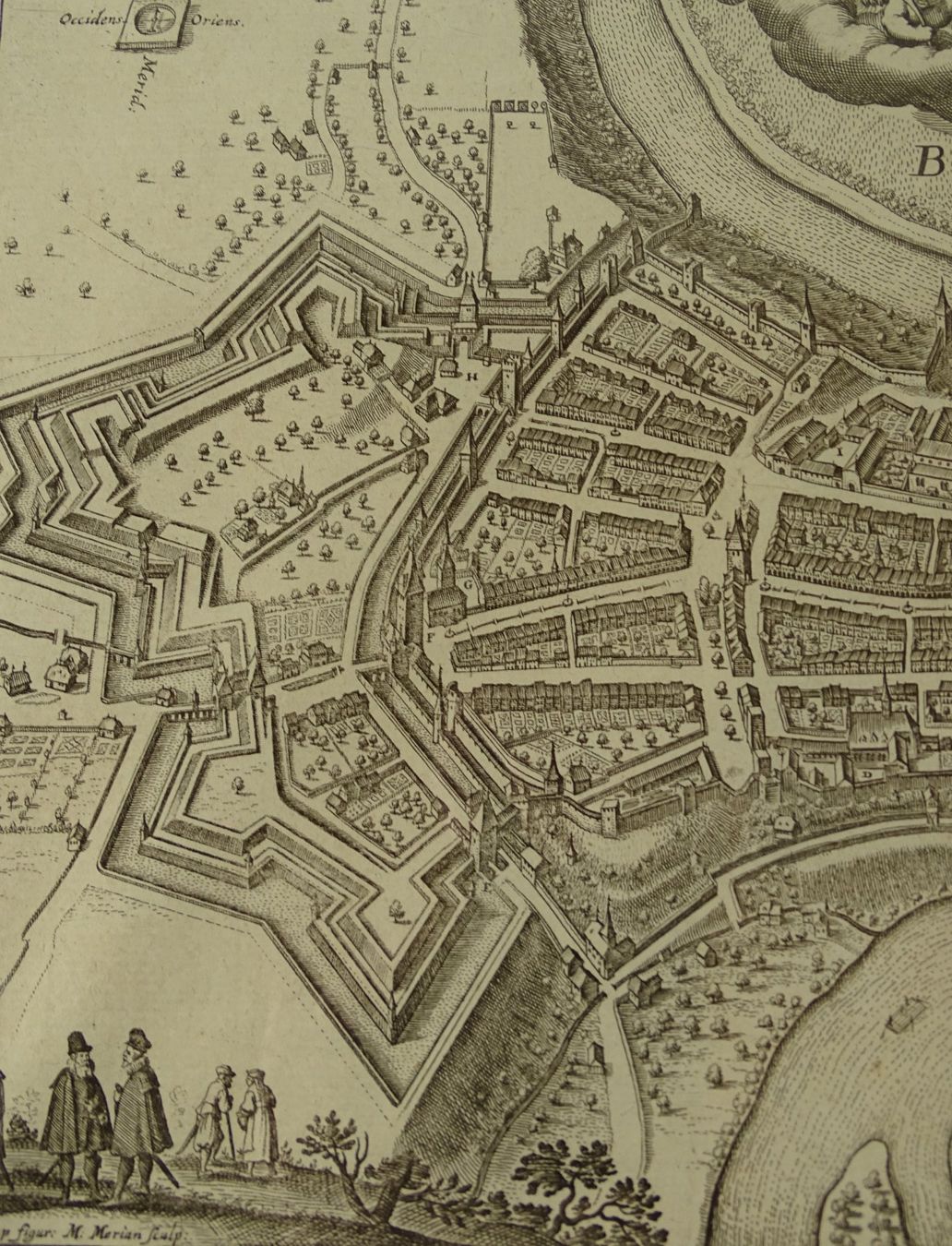 Incisioni: BERN, MERIAN KUPFERSTICH 1654 – Usato da Grüningen venduto da Kartensammler 3