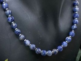 Collier Sodalith facettiert, 8mm Kugeln