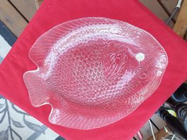 Glasplatte Fischform, Servierplatte