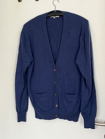 Jacke Caschmir 100% fast neu Gr.40 blau