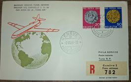 Swissair Geneve - Tunis - Geneve 02.07.1964