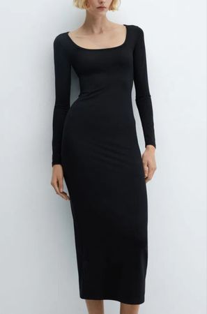 Robe noire Mango