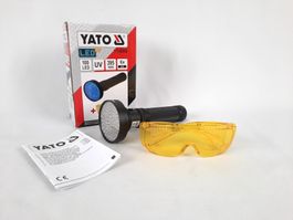 YATO UV LED-Taschenlampe mit 100 LEDs inkl. Brille