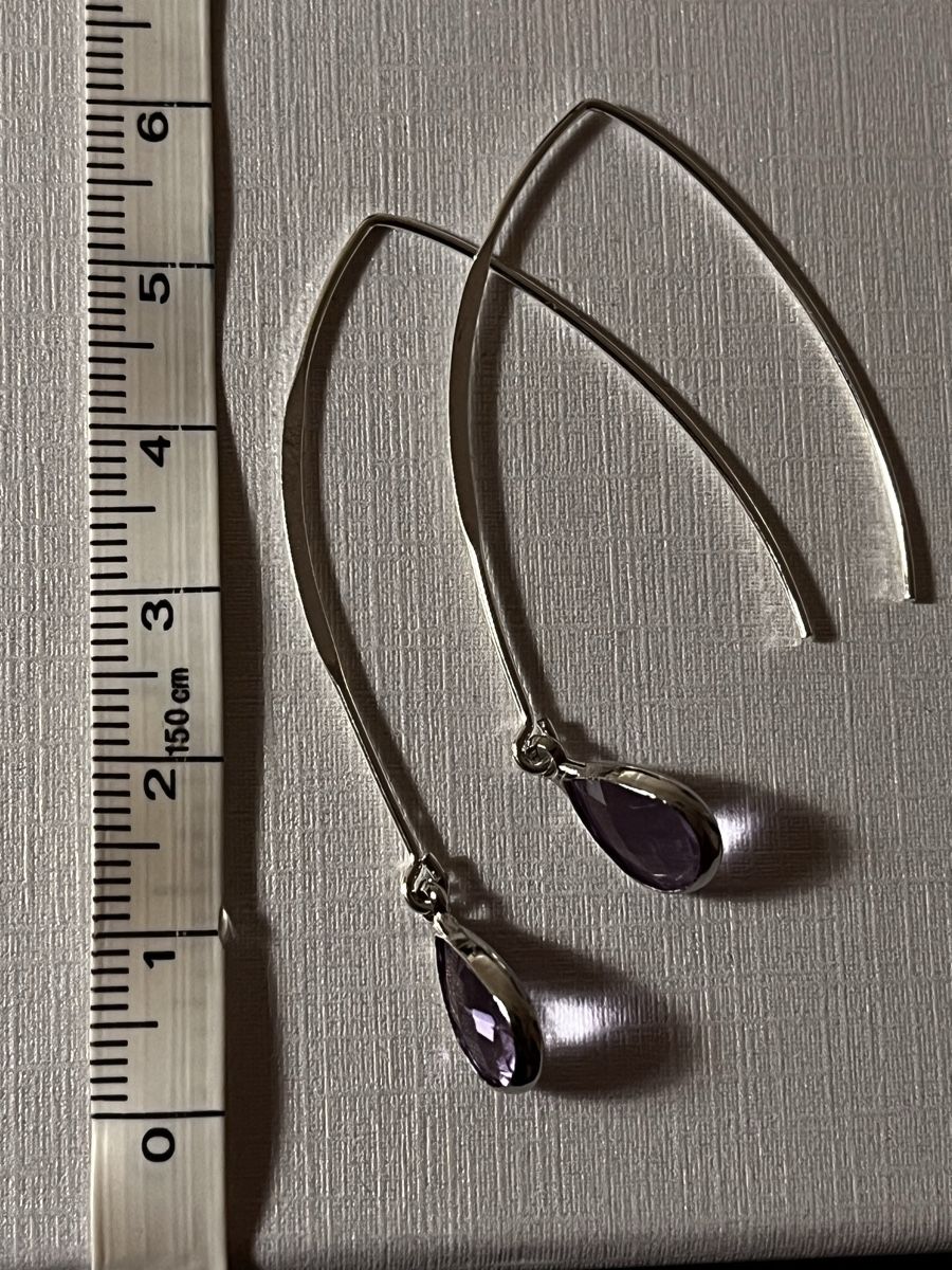 Ohrringe & -stecker: Boucles tiges avec cabochon améthyste clair – Neu (gemäss Beschreibung) aus Genève von ct_fqr8 1