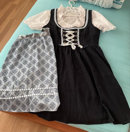 Dirndel blau/grau
