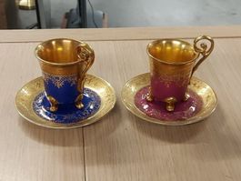 2 Hochwertiges  Porzellan Gedeck Karlsbader Böhmen