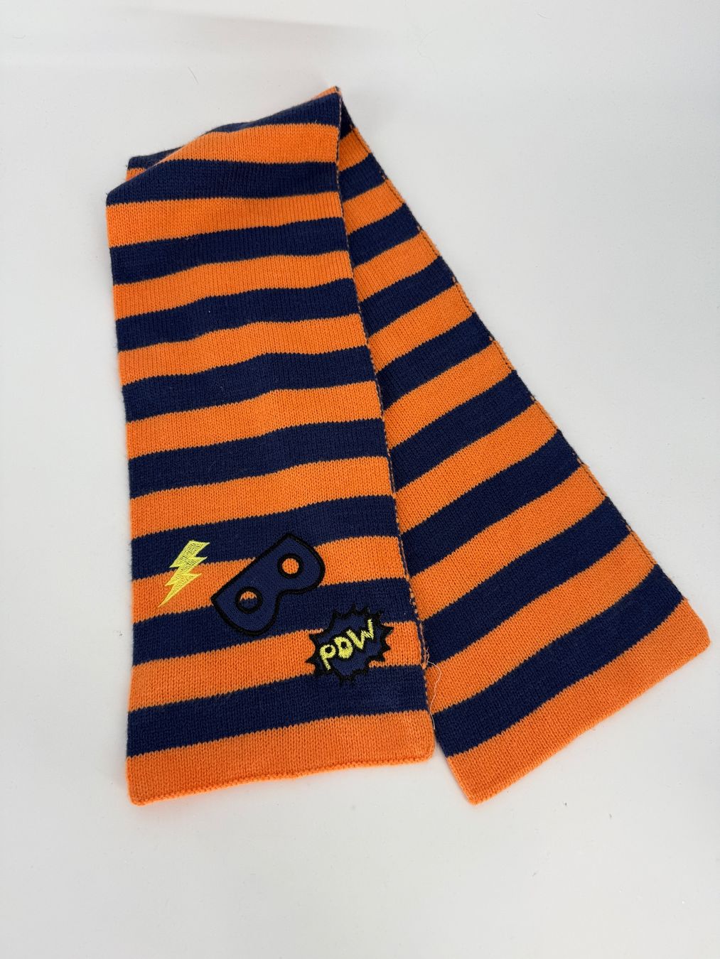 Altro abbigliamento per bambino: Superhelden Schal orange-blau gestreift – Usato da Auenstein venduto da moin.