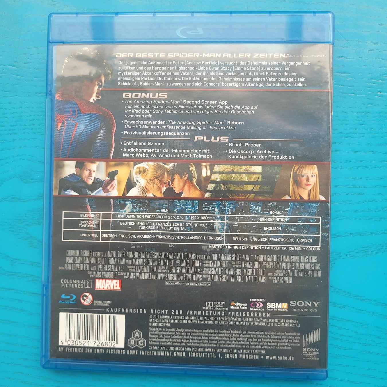 Alle DVDs: The Amazing Spider-Man / Blu-ray – Gebraucht aus SCHÜBELBACH von CoKaHa 1