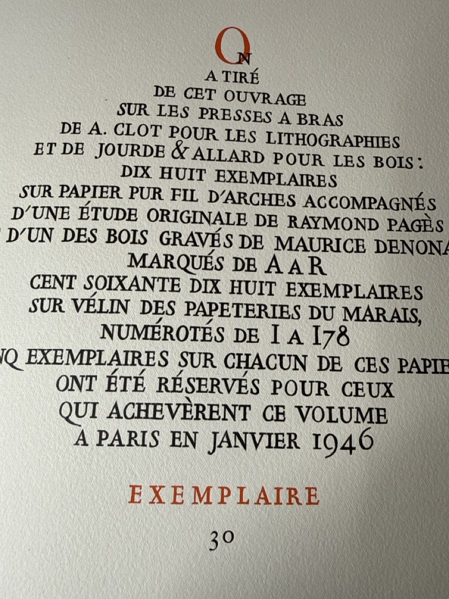 Libri: François VILLON Épitaphe ou la ballade des pendus Litho de P – Usato da Schmitten FR venduto da Hohezelg 3